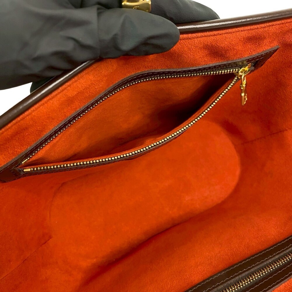 LOUIS VUITTON Brown Damier Leather Tote Bag - Picture 10 of 10